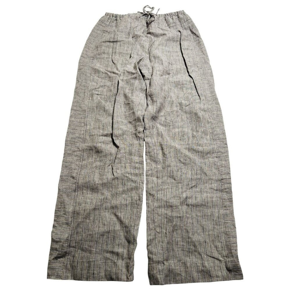 Deiji Studios Double Waist Linen Pants in Grey